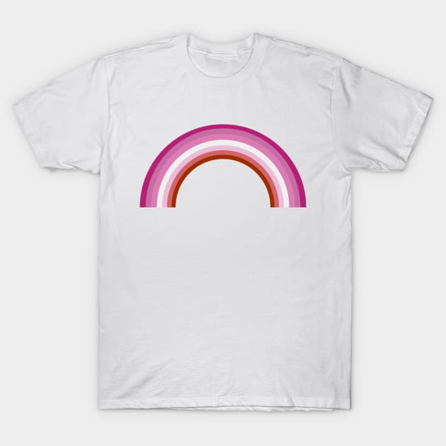 Lesbian Rainbow Flag T-Shirt by epiclovedesigns